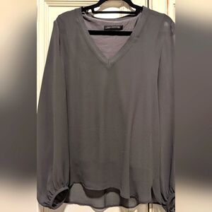 Zara, beautiful, grey, v neck blouse. Size M.